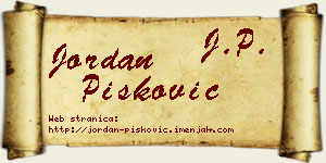 Jordan Pisković vizit kartica